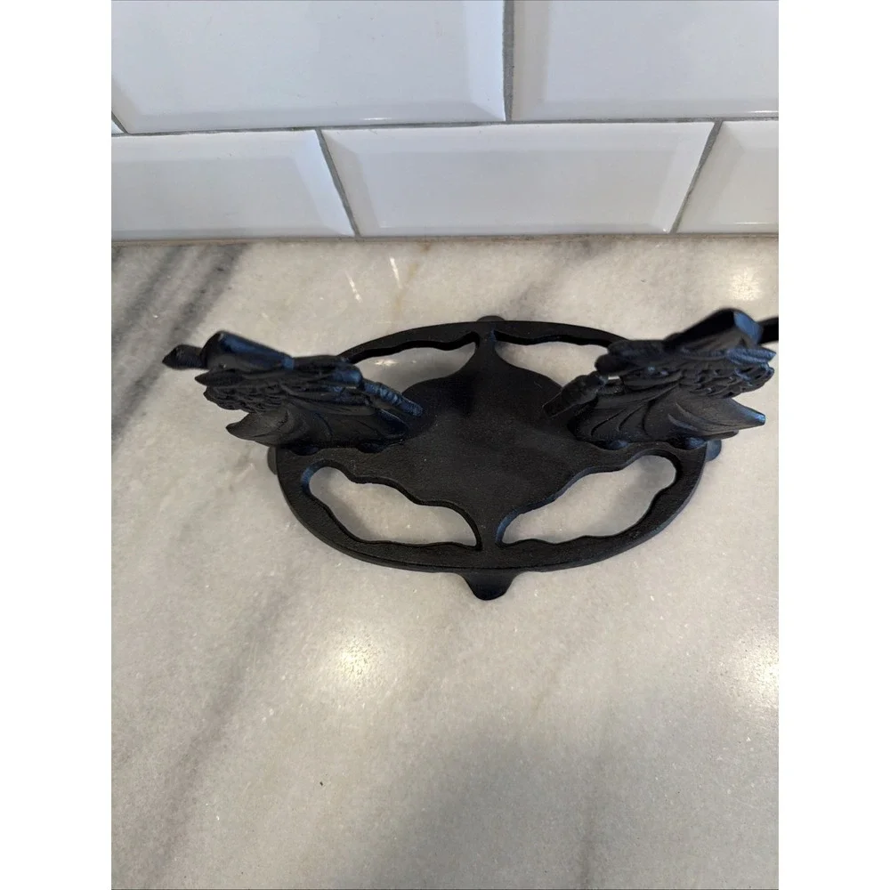 Halloween Cast Iron Witch Witches Brew Brewing Candle Holder Metal‎ Stand ES002